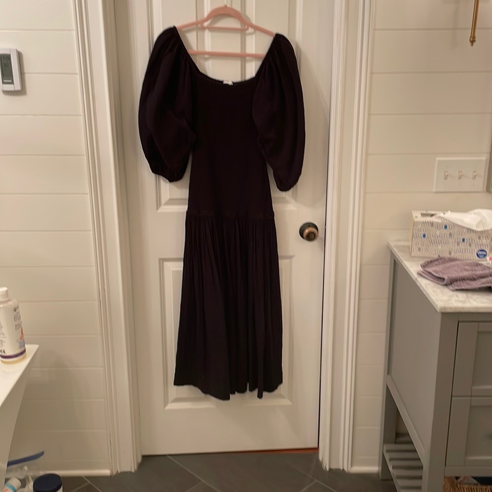 Rhode Resort Puff Sleeve Black Dress. Very good condition, only worn once